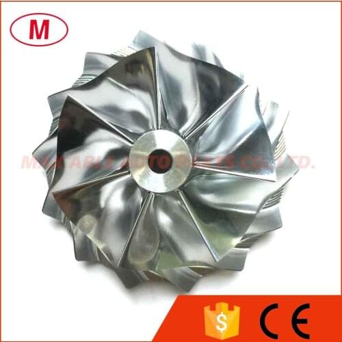 GT3076 59.08/76.13mm 7+7 blades Forward Turbo Billet compressor wheel/Aluminum 2618/Turbocharger Milling wheel for Racing