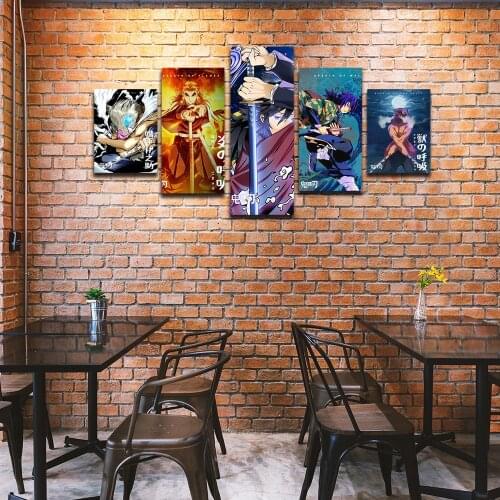Canvas Paintings on The Wall Art Anime Demon Giyu Tomioka Posters and Prints Modern Pictures for Living Room No Frame