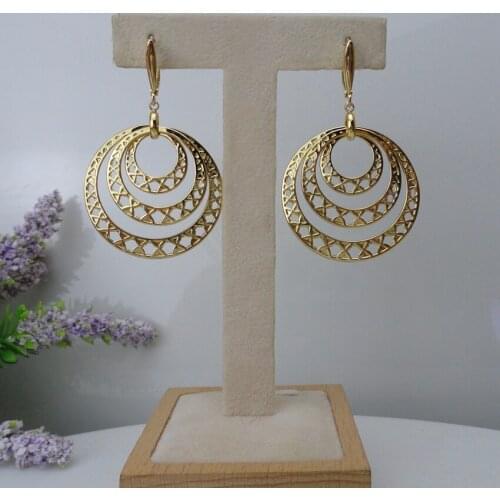 Yuminglai Classic Design Circular Earrings Dubai Costume Earrings for Women FHK7600