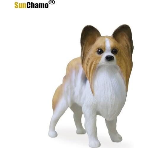 Fashion Mini Butterfly Dog Model Simulation Butterfly Ear Dog Decoration Babylon Car Crafts Accessories Murals Furnishing Crafts