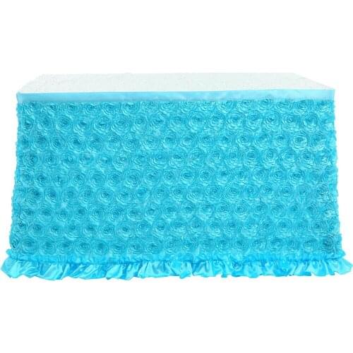 Fashion Solid Wedding Floral Tutu Table Skirt Party Birthday Festive Banquet Baby Shower Decor