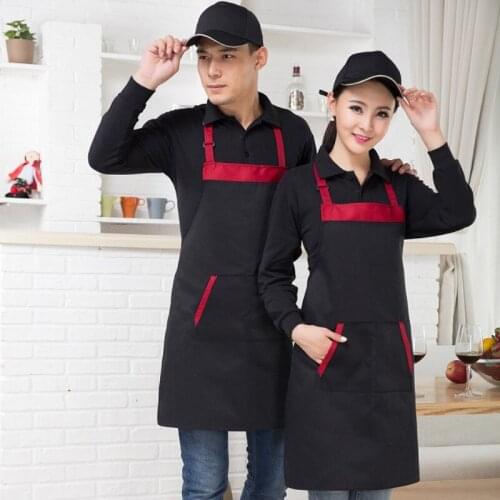 Fashion Men Women Cooking Kitchen Restaurant Chef Bib Apron Dress with Pocket