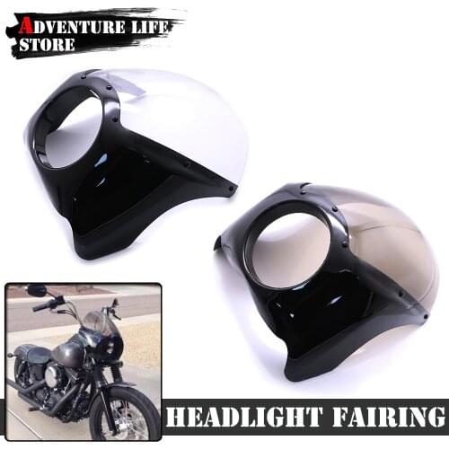 Motorcycle 7" Headlight Fairing Headlamp Mask Front Windshield For Road King Electra Glide Sportster 883 1200 XL883 XL1200 Dyna