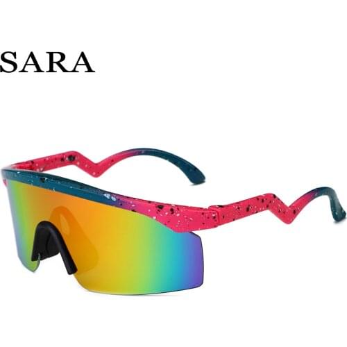 SARA Brand Designer Outdoor Sunglasses Men Shield Sun Glasses Women Sport Style Eyewear Oculos Gafas De SOL UV Goggles