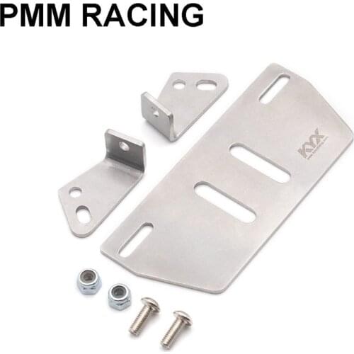 Front stainless steel guard plate 66-82mm adjustable width beam For 1/10 RC Crawler Car Traxxas TRX4 Axial SCX10 90046 900467