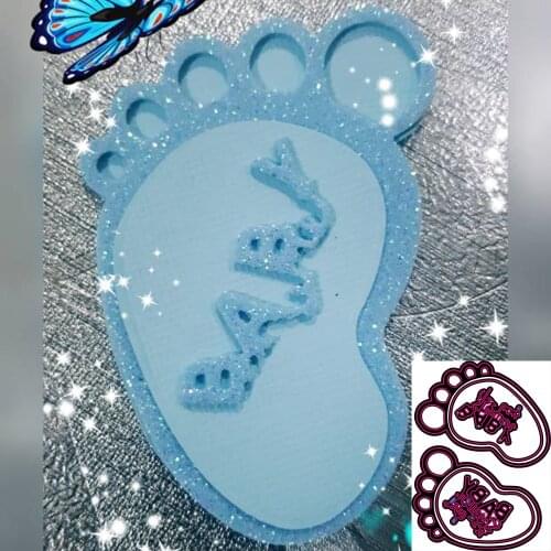 Lovely Baby Foot Metal steel cutting dies Stencil Book photo album card Embossing Dies Metal Craft