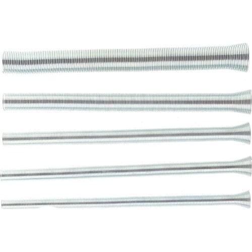 Spring Tube Bender 5Pcs Set 1/4’’ 5/16’’ 3/8’’ 1/2’’ and 5/8’’ for Copper Aluminum and Thin Wall Steel Tubing