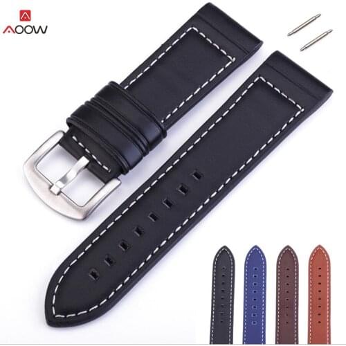 22mm Leather Watch band Strap for Samsung Galaxy Watch 42mm 46mm Gear S3 huawei gt2 watch accessories Leather Metal Buckle