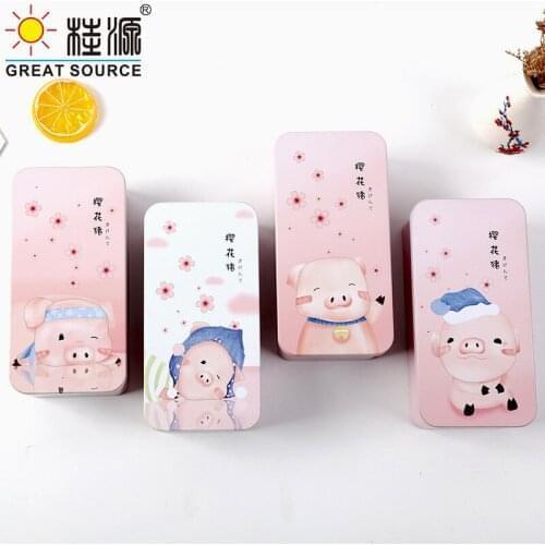 School Supplies Pencil Case Stationery Tin Box Large Two Layers Pen Holder Pencil Case Big Space Pencil Box(1PC)