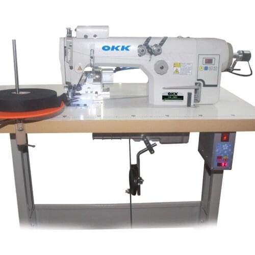 Double Needle Chain Sewing Machine Mute Single Direct Drive Pants Band Equipment Specialized Sewing Trousers Skirt Belt Device