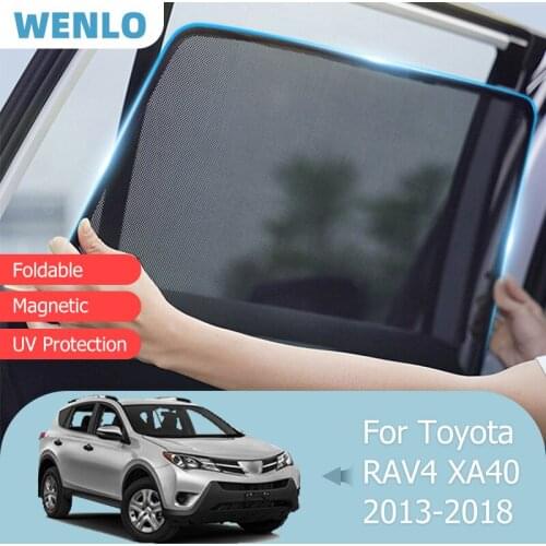 For Toyota RAV4 XA40 2012-2018 Windshield Car Sunshade Side Window Blind Sun Shade Magnet Blocker Cover Auto Visor Mesh Curtain