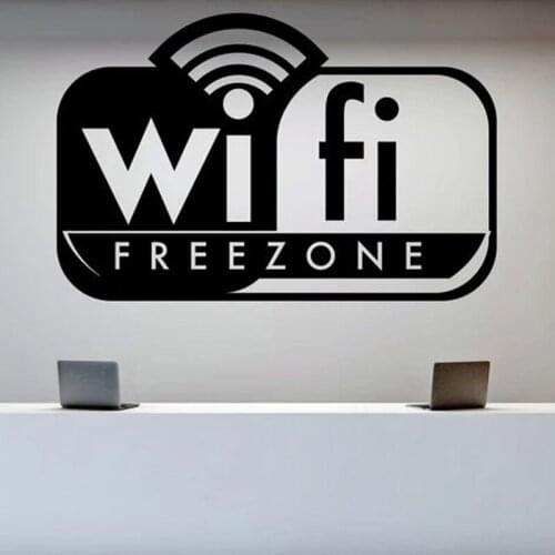 WiFi Vinyl Sticker Cafe Restaurant Bar Wall Decal Sign For Pub Shop Internet Store Glass Window C13-09