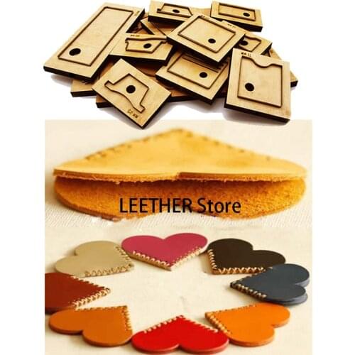 Japan Steel Blade DIY leather craft heart shaped design bookmark corner hand punch tool knife wooden die mould template 60mm