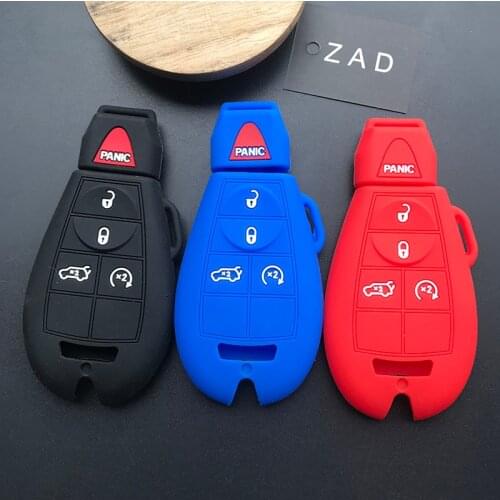 ZAD Silicone car key cover Case for Jeep Grand Cherokee Compass Patriot for fiat Chrysler 300 for Dodge JCUV Ddart car styling