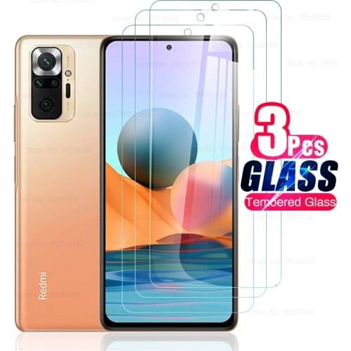 Protective glasses redmy redme note 10 pro not 10pro glas 3pcs tempered glass for xiaomi redmi note10 pro screen protectors film