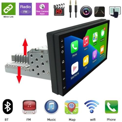 1 Din Android 10 Car Auto Stereo Radio Adjustable 7 Inch Car Audio Universal Autoradio GPS Navigation MP5 Player Wifi Bluetooth