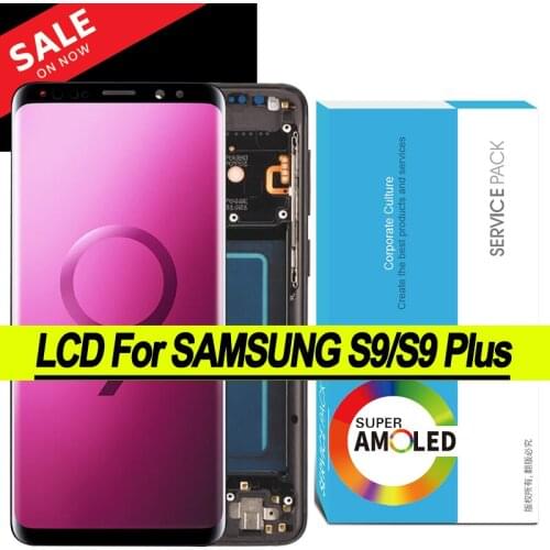 100% Original Super AMOLED Display for SAMSUNG Galaxy S9 LCD Display Touch Screen Digitizer S9 Plus G960 G965 Repair Parts
