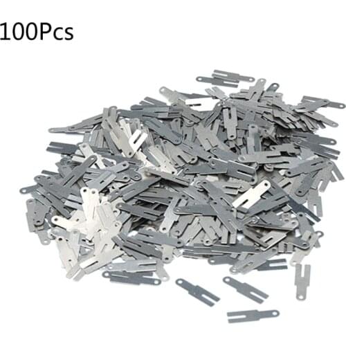 100pcs/lot 0.15*20*4 H type Nickel Plated Steel Strap Strip Sheets for Battery Pack Spot Welding Spot Welder Equipment 85DA