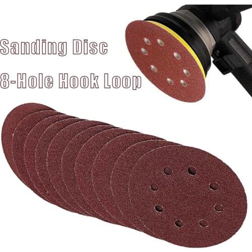 160Pcs 125mm 40-2000 Grits Round Shape Sanding Discs Buffing Sheet Sandpaper 8 Hole Sander Polishing Pad Each of 10