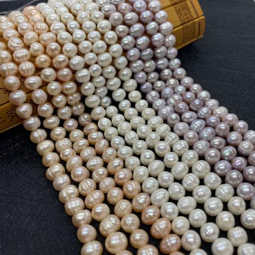 AA Grade Natural Freshwater Pearl Beads 7-8mm Potato Shape Pearl DI for DIY Bracelet Necklace Sewing Craft Jewelry Accessories