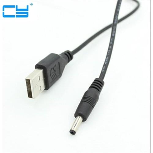 CableDeconn USB 2.0 A Male To 3.5x1.35mm 3.5mm Plug Barrel Jack 5V DC Power Supply Cord Adapter Charger Cable 3.5*1.35mm