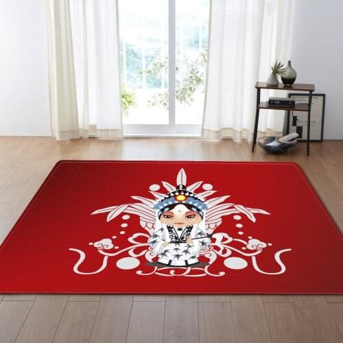 Chinese style classic print carpet Bedroom pad Living Room Rectangular Rugs Coffee Table Absorb Water Mat doormat home decor