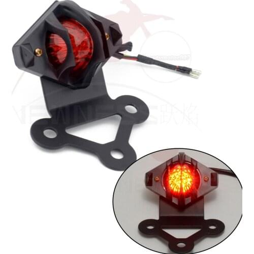 Bike Mount Motorcycle License Plate Bracket Lights Brake Tail Light Cafe Racer For Harley Suzuki Yamaha Kawasaki Honda