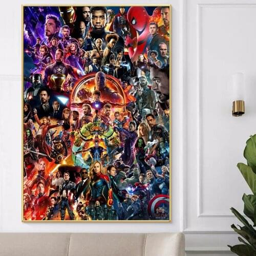 Marvel Avengers EndGame Canvas Poster Movie Poster Canvas Wall Art Home Canvas Painting for Living Room Home Decoration