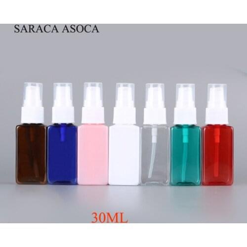 30ML Refillable Portable Sprayer Empty Atomizer Makeup Spray Bottle Perfume Plastic Square Body Refillable Bottles