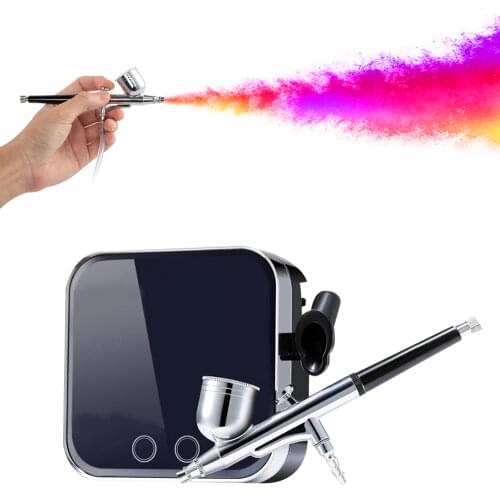 0.3mm 7CC Airbrush Kit Compressor Portable Touch Machine Air Brush Use For Tattoo Body Paint Tool acrylic nail kit Airbrush