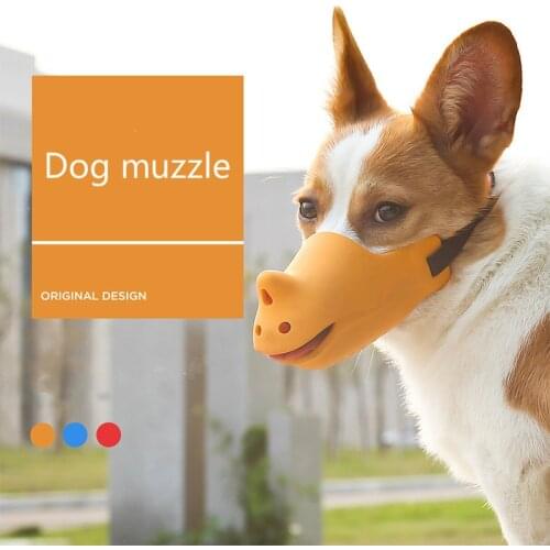 2020 new product rhino shape adjustable pure silicone dog bite and barking muzzle