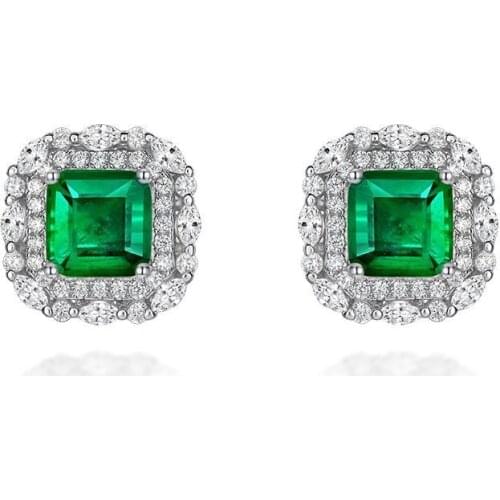 2021 New Simple Fashion Gift With Crystal Stud Earrings With Ear Plugs