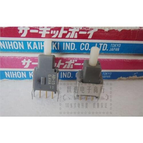 Original new 100% AB-15 micro button switch 3pin with bracket reset push on switch 0.4VA
