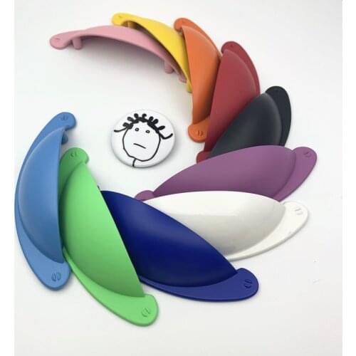 LCH Candy Color Semicircula 76mm Rainbow Shell Colored Cupboard Handle Plastic Surface Treatment Cabinet Knob for Kids/ Children