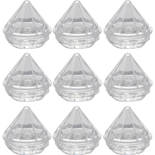 50PCS 5g Diamond-shape Clear Refillable Empty Cosmetic Makeup Creams Containers Jar Bottles Box for Women Girls Travel Home Use