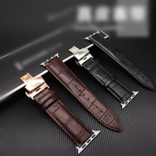 Genuine Watchband For Apple Watch Band Series SE/6/5/4/3/2/1 38mm 42mm Leather Strap For iWatch 40mm 44mm