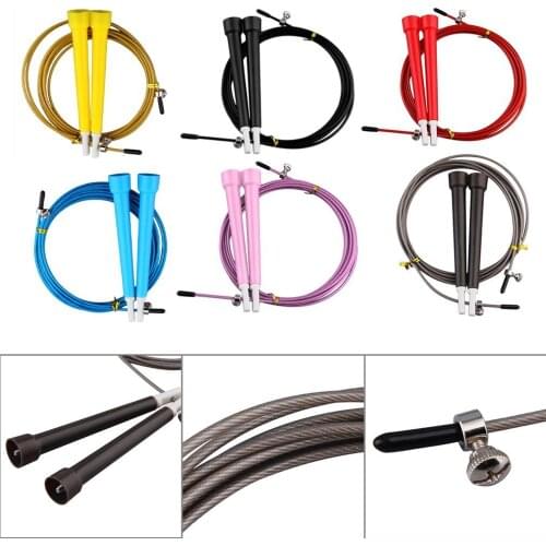 3M Jump Skipping Ropes Cable Steel Wire 6 Colors Available Adjustable Fast Speed ABS Handle Flexible Jump Ropes For Sports Exer