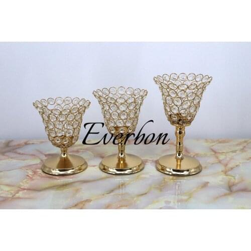 Wedding Candelabra Centerpieces Center Table Candlesticks Parties Decor K9 Crystal Candle Lantern Gold Candle Holders