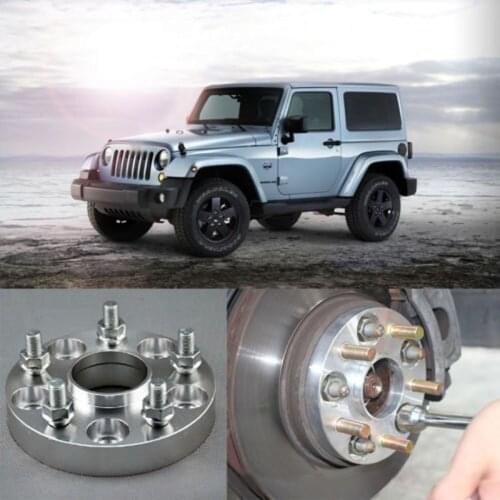 Teeze 4pcs Billet 5 Lug 1/2" - 20 UNF Studs Wheel Spacers Adapters For Jeep Commander 2006-2010/ Wrangler 2007-2017