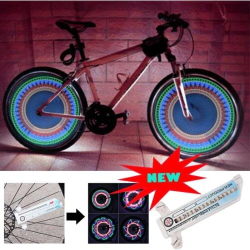 Bike 16 LED Colorful Wheel Spoke Light Cycling Bicycle Waterproof Lamp Auto Sensor Cycling Lamp Bike Parts Bicycle Accessories