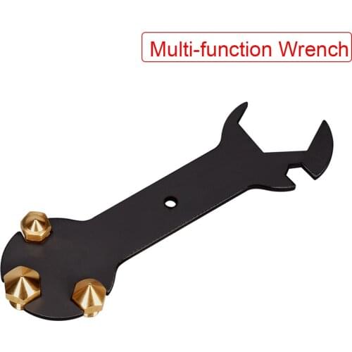 3D Printer Parts Nozzle Wrench 5 In 1 Wrench Nozzle Tool Steel Spanner Multifunction Wrench Flat Spanner To MK8 Nozzle MK10