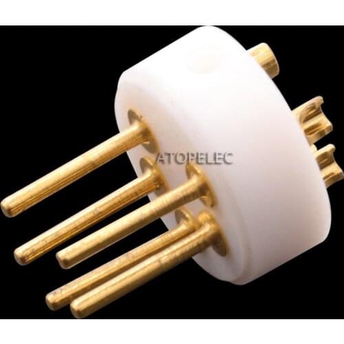 1pc EIZZ Male 5pin DIN Connector LP Turntable Recorder Tonearm Tone Arm Plug Vinyl Jack 24k Gold Plated Brass PTFE Insulation