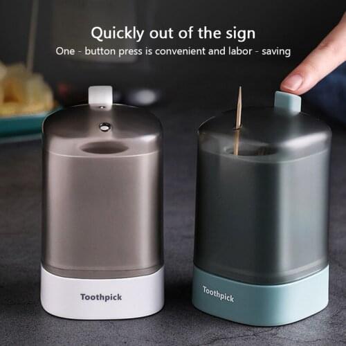1PC Portable Creative Automatic Pop-up Toothpick Holder Container Restaurant Home Table Storage Box Organizador Desk Organizer
