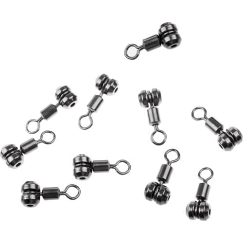 10pcs/set Fishing Swivels Cross-line Swivels Line Lures Connector Rig Rings