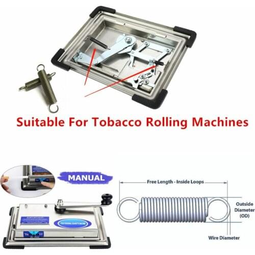 2pcs Stainless Steel Springs For Tobacco Rolling Machine Heavy Duty Extension Hardwares Home Decoration Outer Diameter 4mm Wire