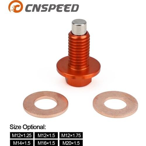 Aluminum Alloy 7075-T6 Magnetic Oil Drain Plug M12X1.5 M12X1.25 M12X1.75 M14X1.5 M16X1.5 M20X1.5 Oil Sump Nut