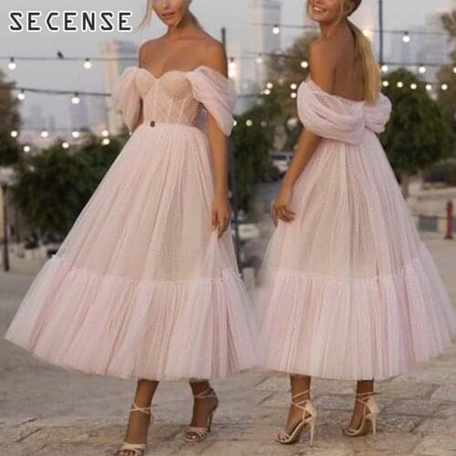 Strapless Dress Lace Pink Red Tube Dress Tutu Midi Corset Dresses Summer Graduation Party Prom Ball Women Clothing SECENSE