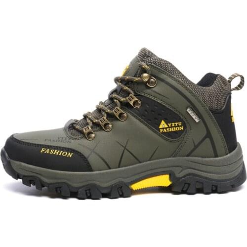 Winter Leather Ankle Boots Men Casual Shoes Outdoor Waterproof Work Tooling Mens Hiking Boots Sneakers Warm Military Snow Boots2