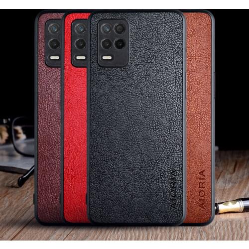Case for OPPO Realme 8 5G Only NO fit the 4G funda luxury Vintage Leather skin capa TPU cover for oppo realme 8 5g case coque