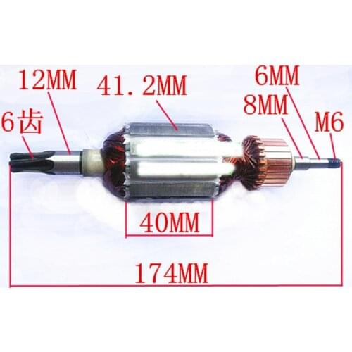 AC220-240V Armature Rotor Replace for Makita HR4001C HR4010C HR4011C Electric Hammer Rotor Power Tool Repair Spare Parts